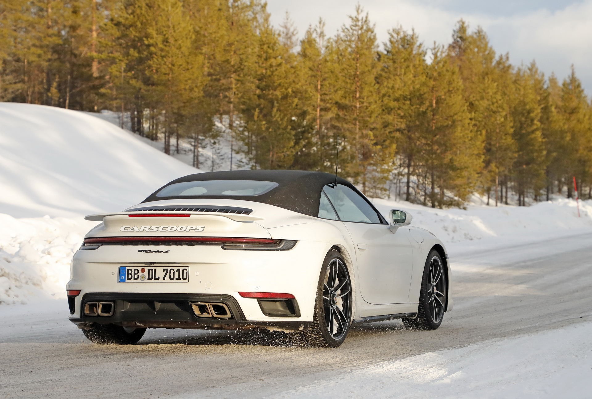 First Real Life Photos Of 2021 Porsche 911 Turbo S In Both Coupe And Convertible Bodystyles