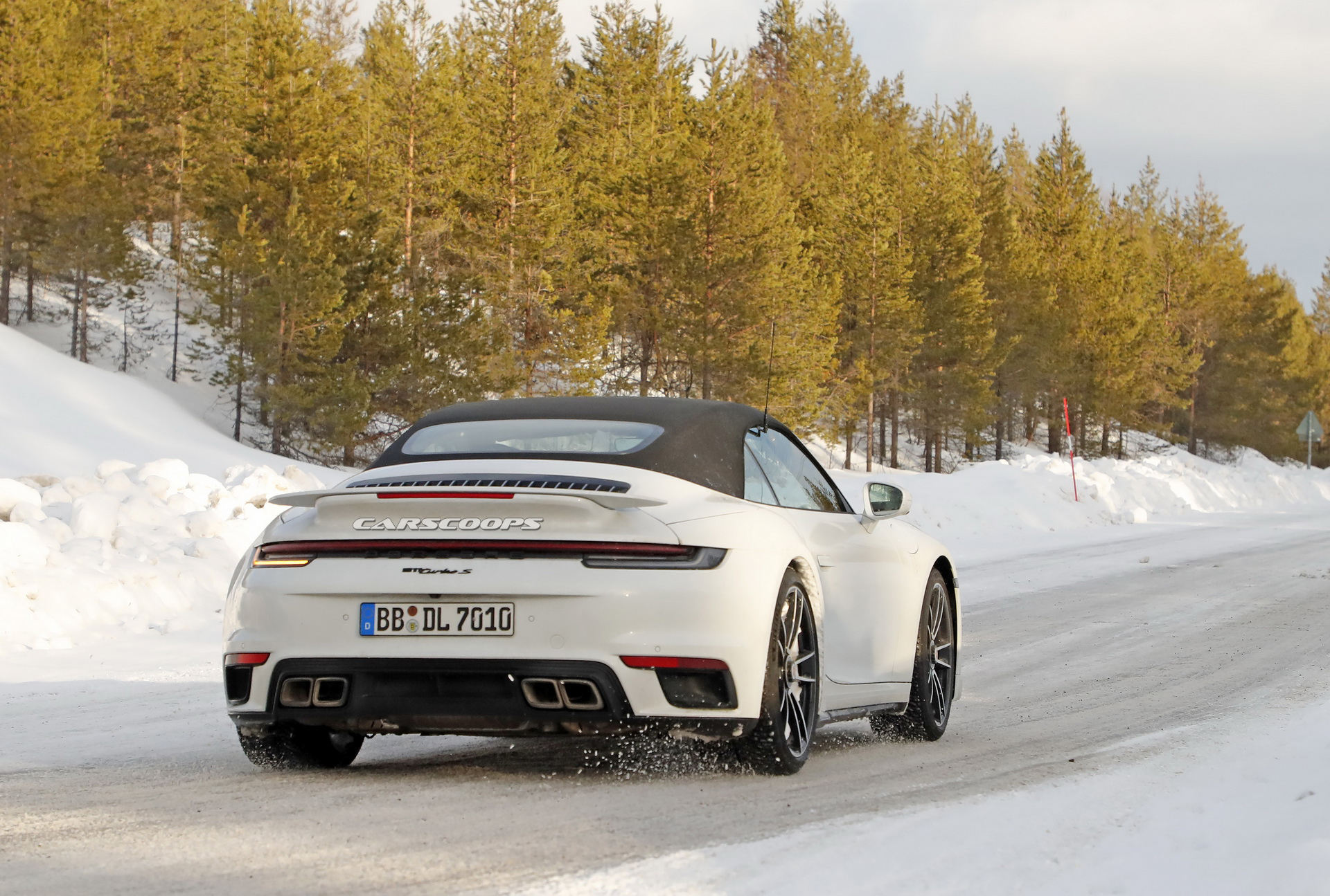 First Real Life Photos Of 2021 Porsche 911 Turbo S In Both Coupe And Convertible Bodystyles