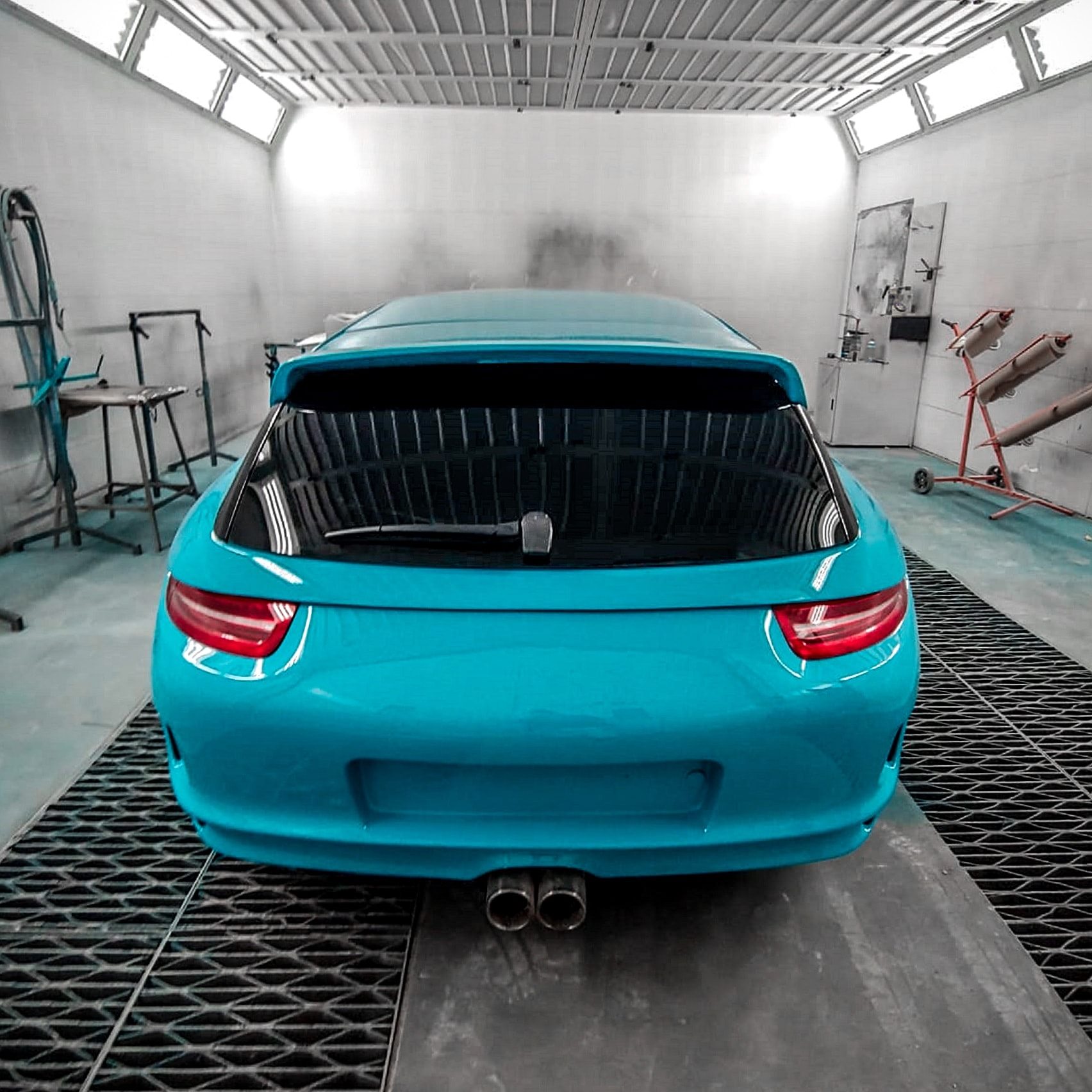 Coachbuilt Porsche Boxster Shooting Brake Almost Done, Rocks Miami Blue Paint