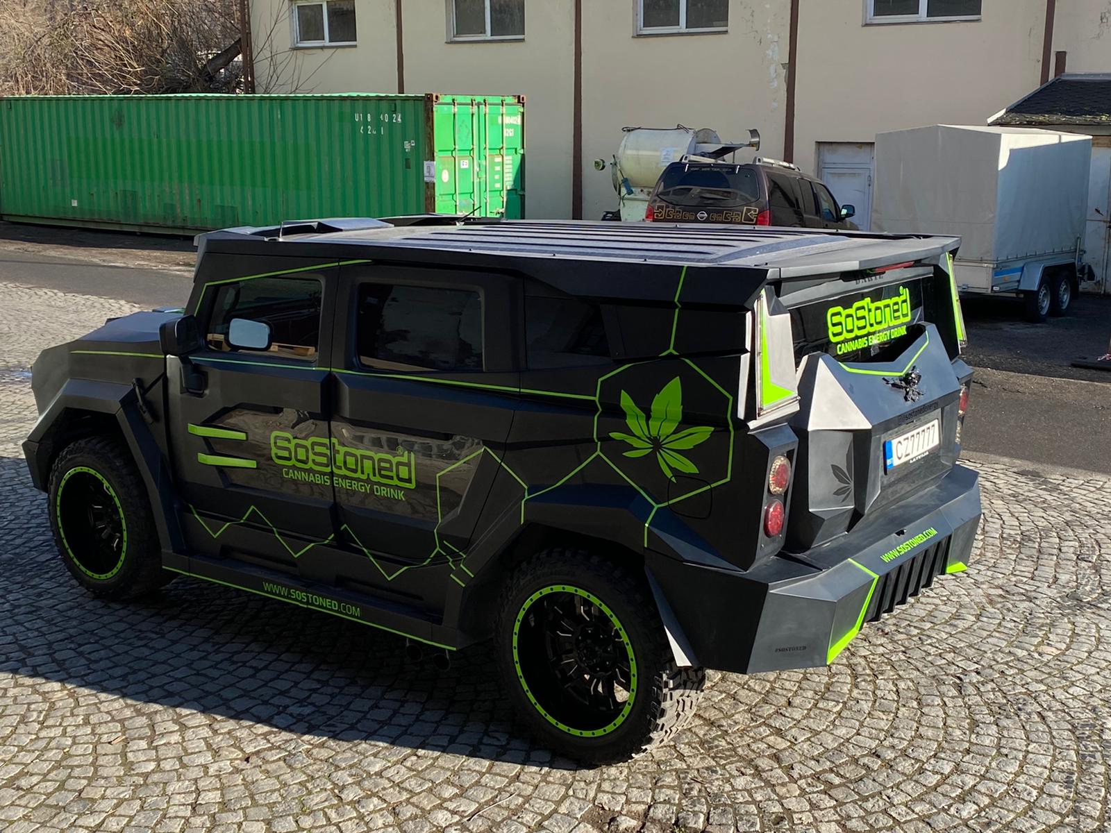 Dartz Is So Stoned It’s Promoting An Energy Drink On Its Rebodied Hummer H2
