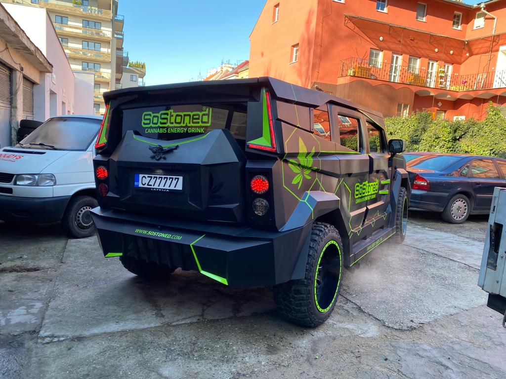 Dartz Is So Stoned It’s Promoting An Energy Drink On Its Rebodied Hummer H2