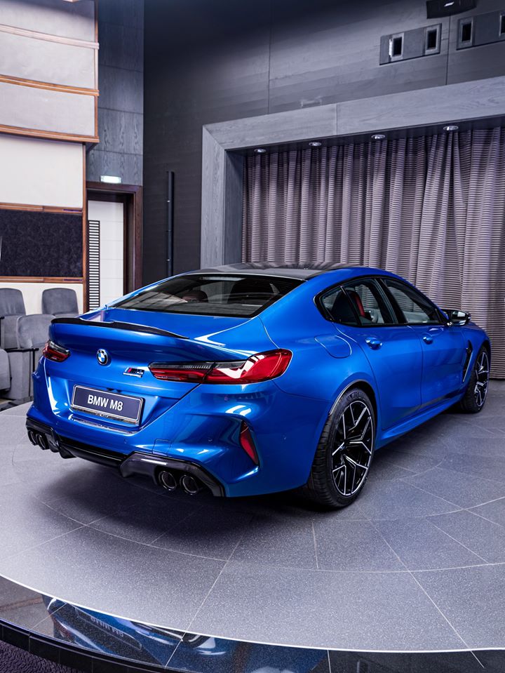 Sonic Speed Blue Looks Perfect On The BMW M8 Competition Gran Coupe