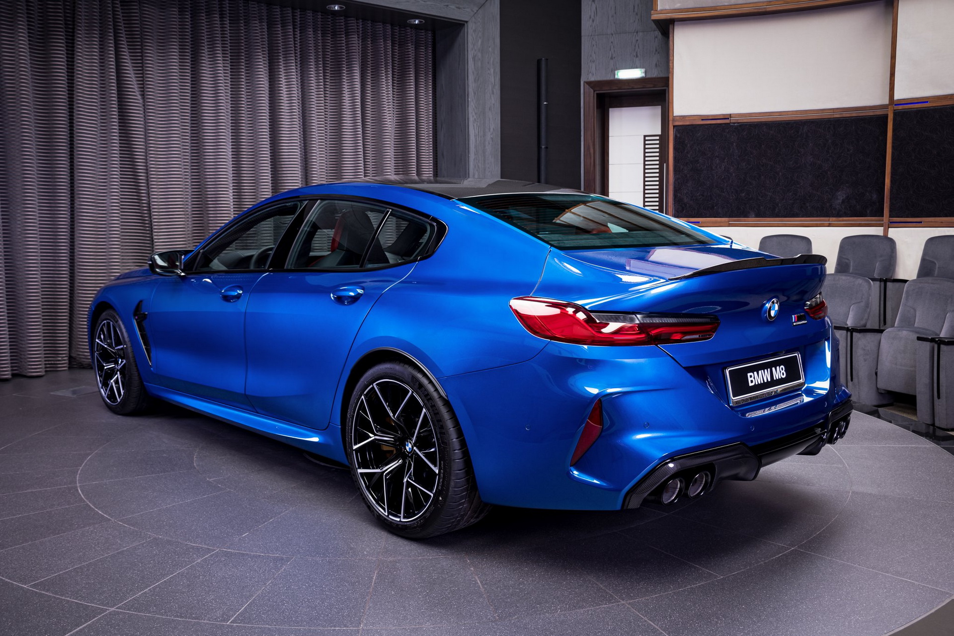Sonic Speed Blue Looks Perfect On The BMW M8 Competition Gran Coupe