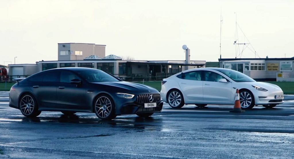  Place Your Bets: Mercedes-AMG GT 63 S Vs. Tesla Model 3 Performance