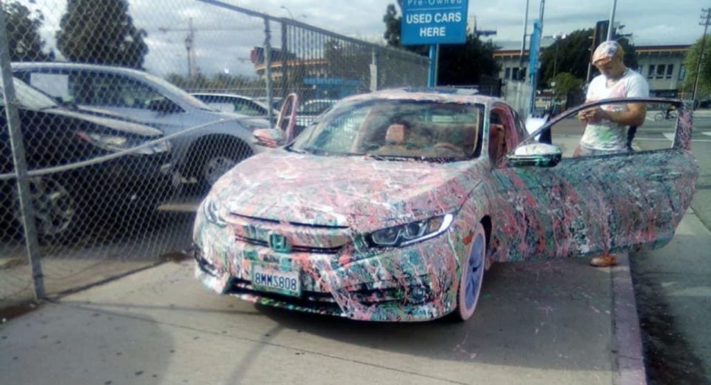  Looks Like A Unicorn Threw Up All Over This Honda Civic