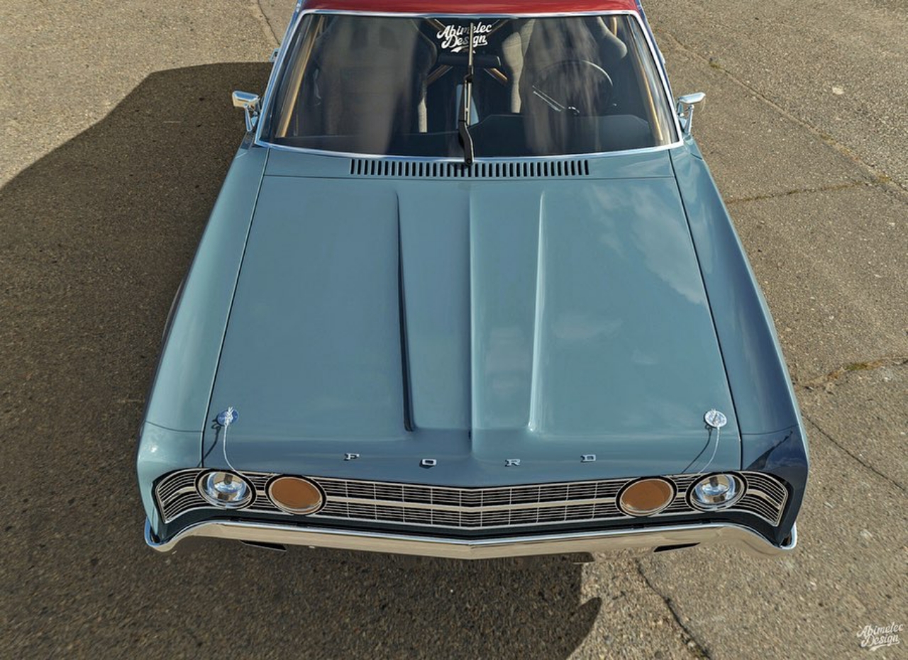 ’69 Ford Galaxie Fastback Restomod Render Is Big And Old But Young At Heart