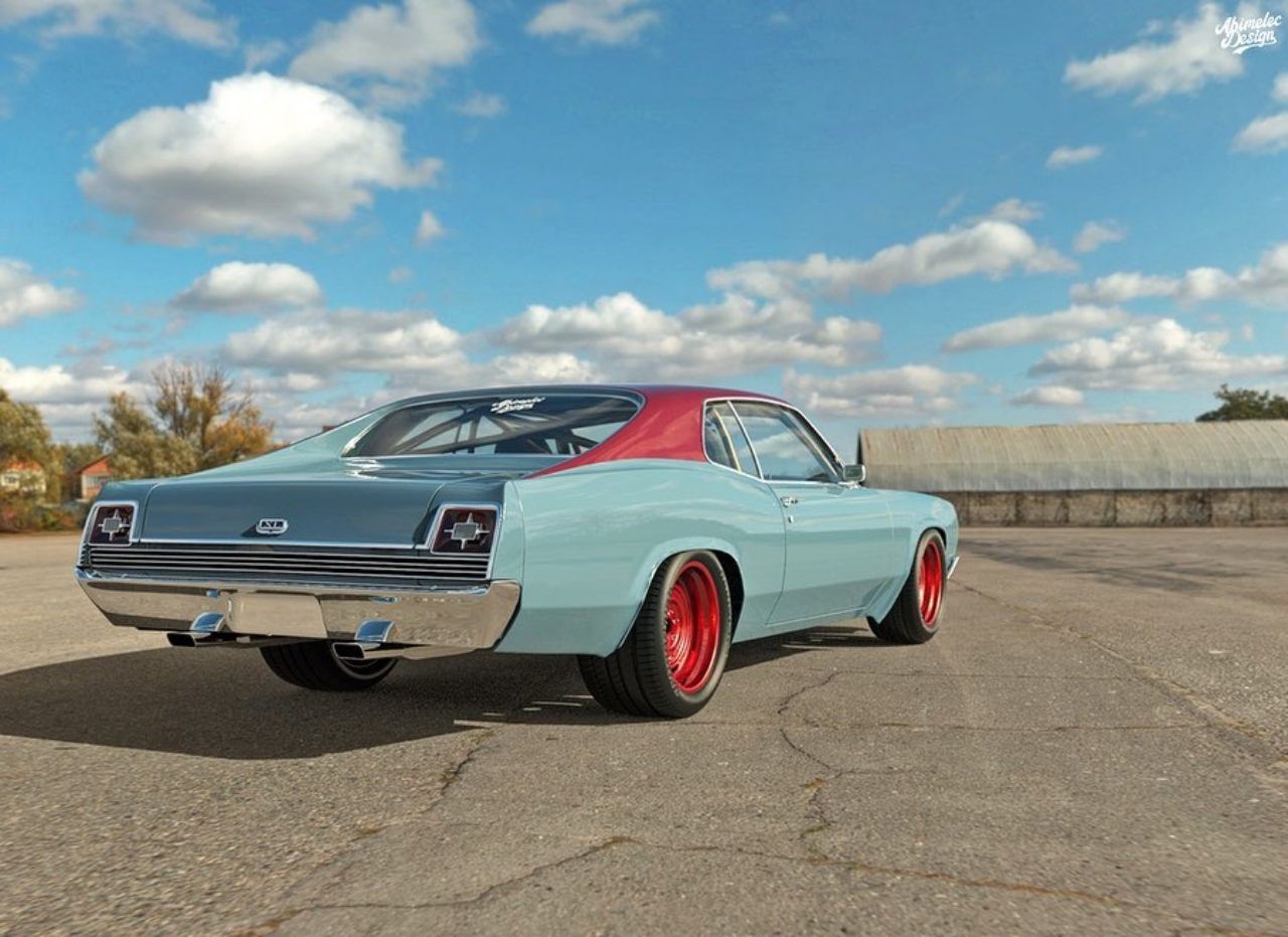 ’69 Ford Galaxie Fastback Restomod Render Is Big And Old But Young At Heart