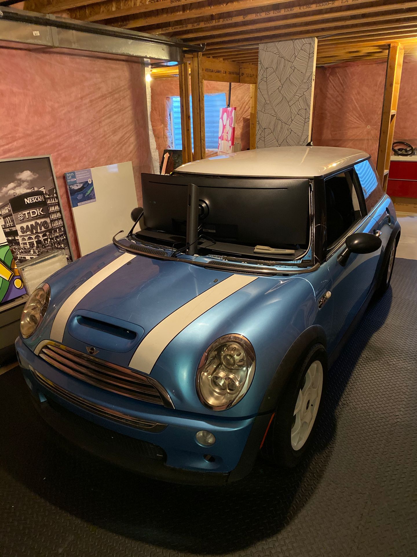 This Guy Turned A MINI Cooper S Into A Racing Simulator For His Basement