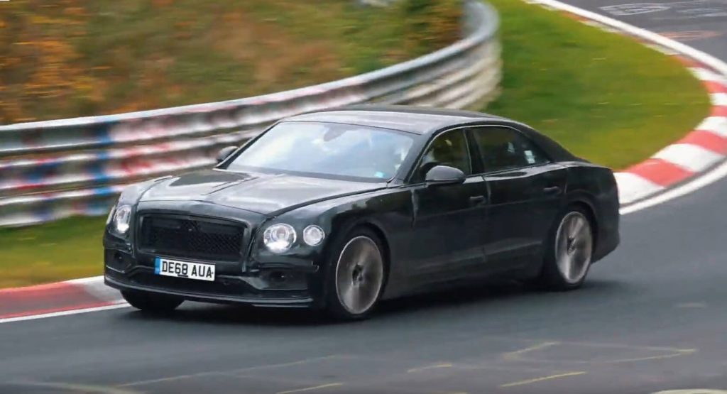 Electrified Bentley Flying Spur Spied Attacking The Apexes