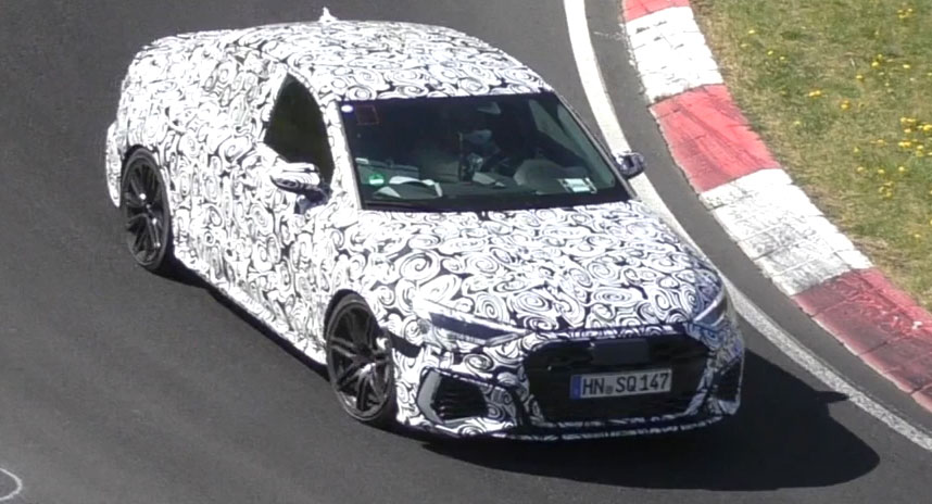 2021 Audi RS3 Spied Roaring Around The ‘Ring In Hatch And Sedan Body Styles