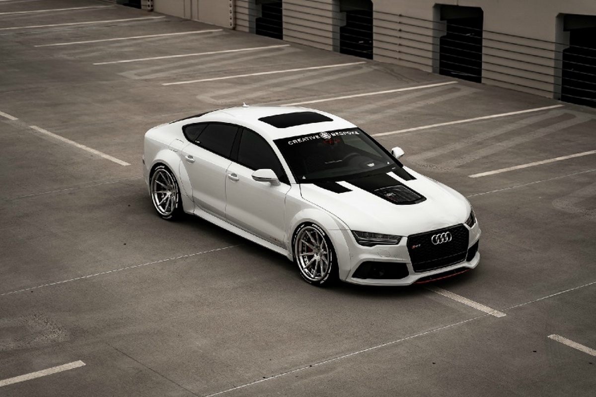 Widebody Audi RS7’s Transparent Engine Cover Is Cool, Its $100,000 Asking Price, Not So Much