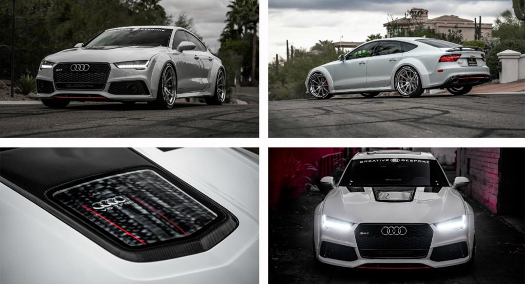  Widebody Audi RS7’s Transparent Engine Cover Is Cool, Its $100,000 Asking Price, Not So Much