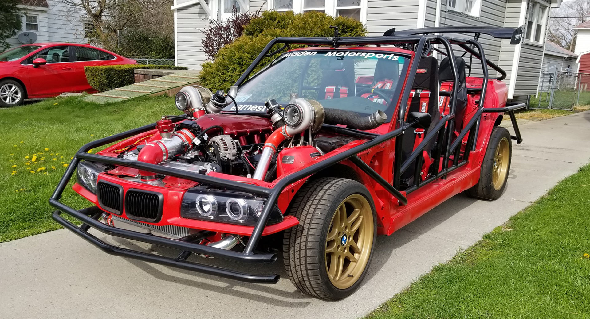 Meet Klaus, A Wacky BMW 3-Series With A Twin-Turbo V8 And No Bodywork ...