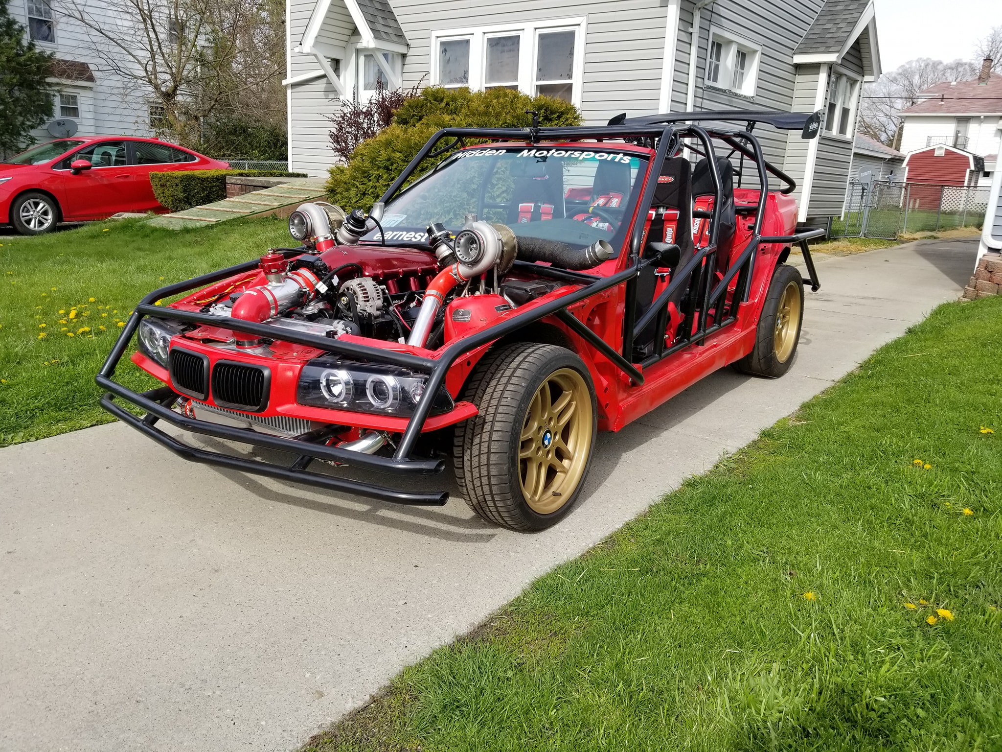 Meet Klaus, A Wacky BMW 3-Series With A Twin-Turbo V8 And No Bodywork