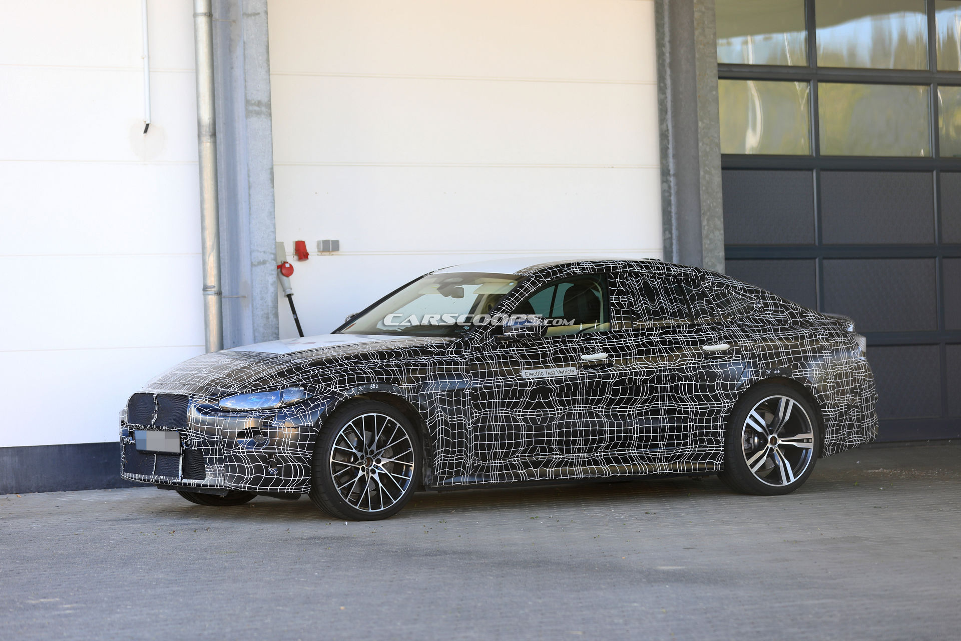 2021 BMW i4 Spotted At A Charging Station, Looks Like A Four-Door 4-Series