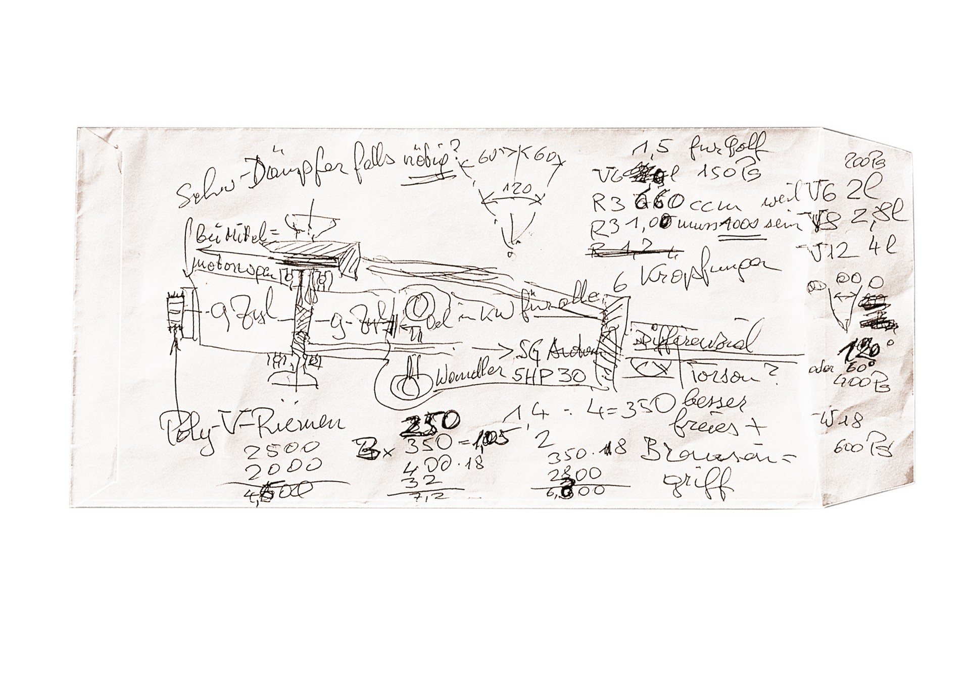 This Sketch Would Eventually Lead To The Creation Of The Bugatti Veyron