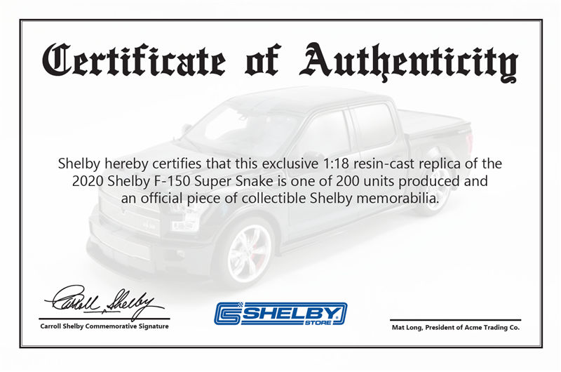 Shelby’s Official Ford F-150 Super Snake Model Is 1:18 Of The Size For 1:622 Of The Price