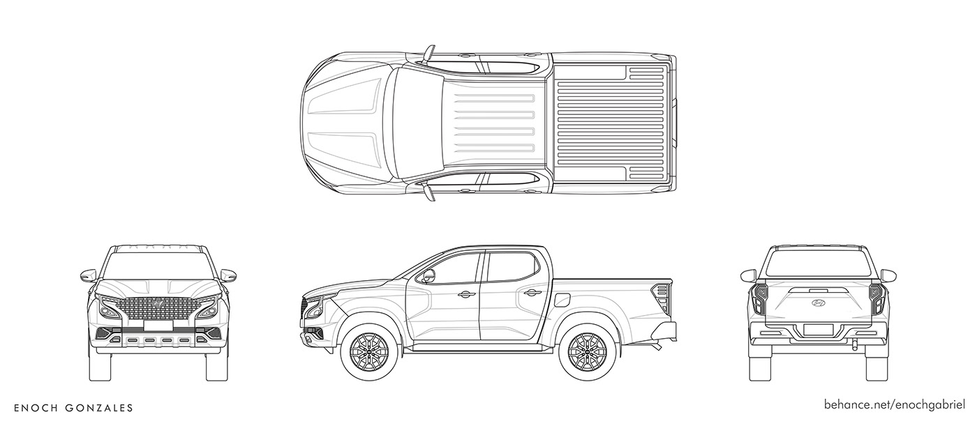Hyundai Tarlac Render Proposes Ladder-Frame Pickup Truck To Go After The Hilux And Ranger