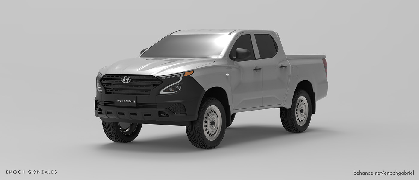 Hyundai Tarlac Render Proposes Ladder-Frame Pickup Truck To Go After The Hilux And Ranger