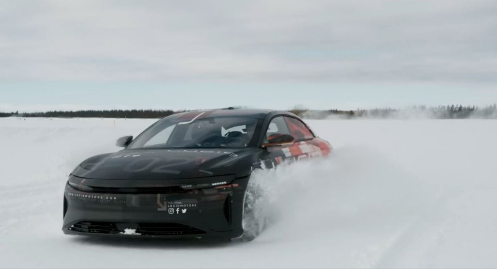  Watch Lucid Air Play On Snow And Ice As Part Of Its Development