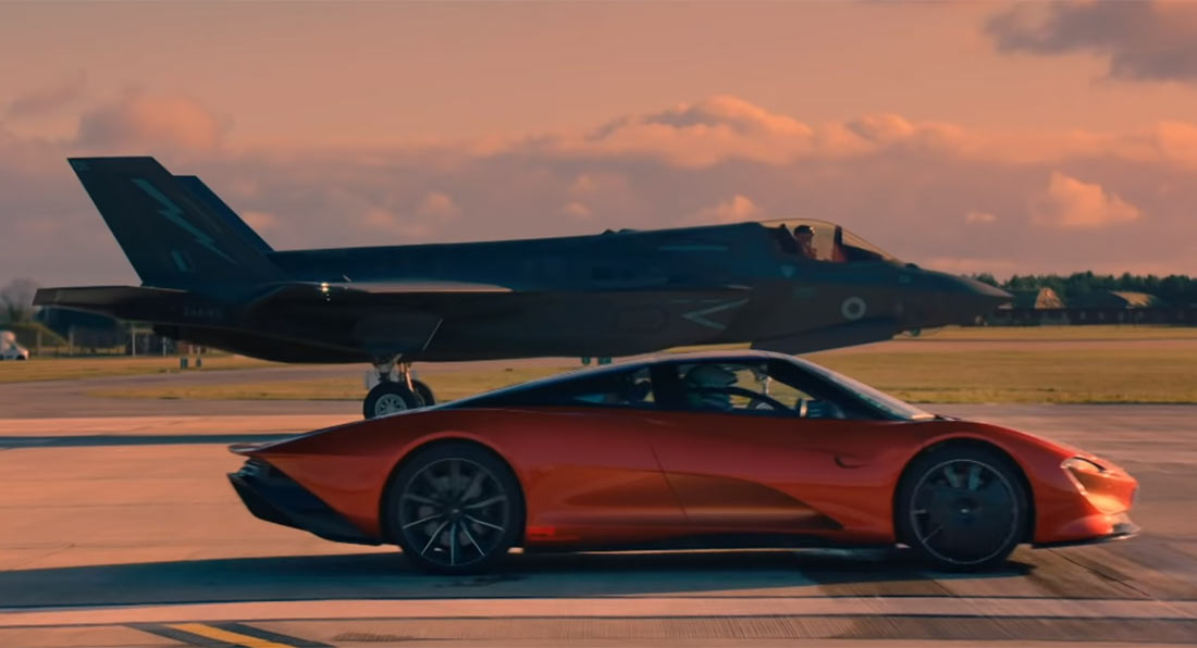 Regeringsforordning Varme Bange for at dø Watch Top Gear Race A Jet With A McLaren Speedtail | Carscoops