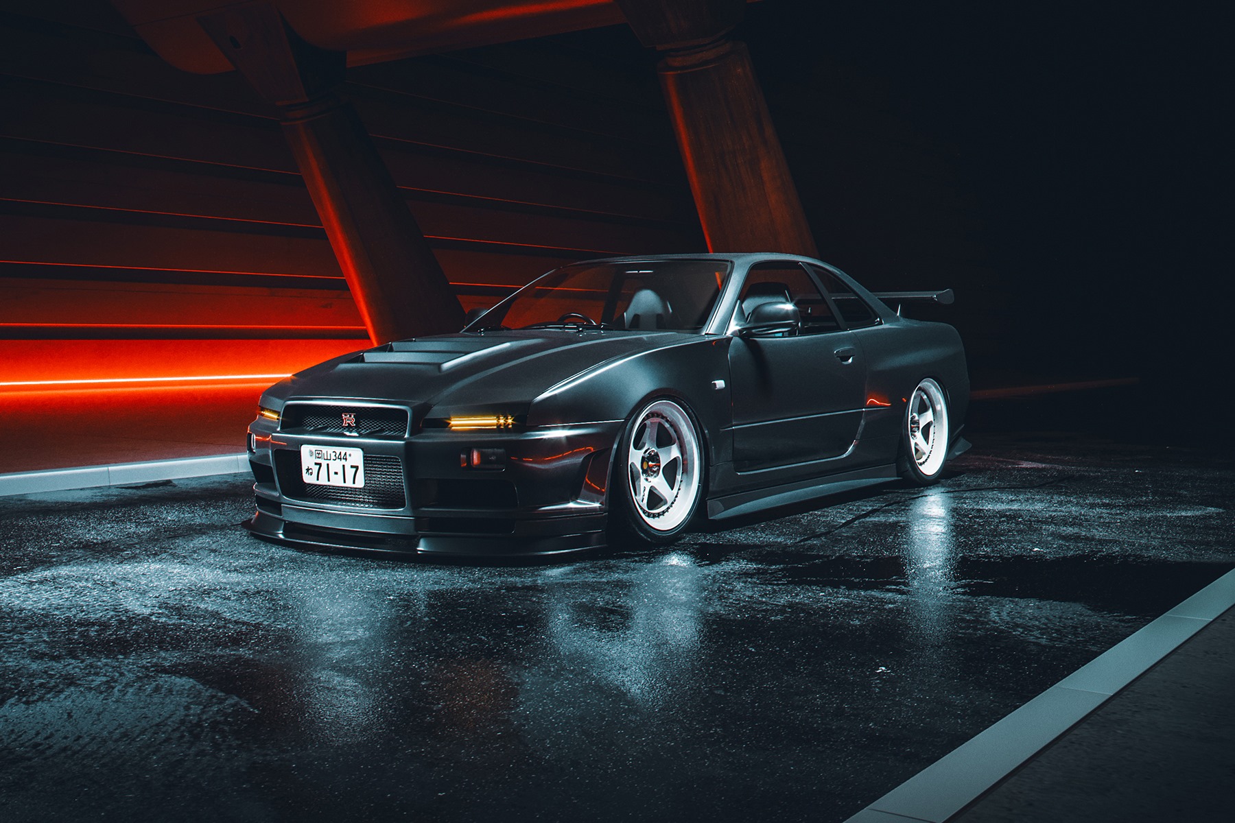 R34 Nissan Skyline GT-R Rendered With Pop-Up Headlamps Answers A Question No One Asked
