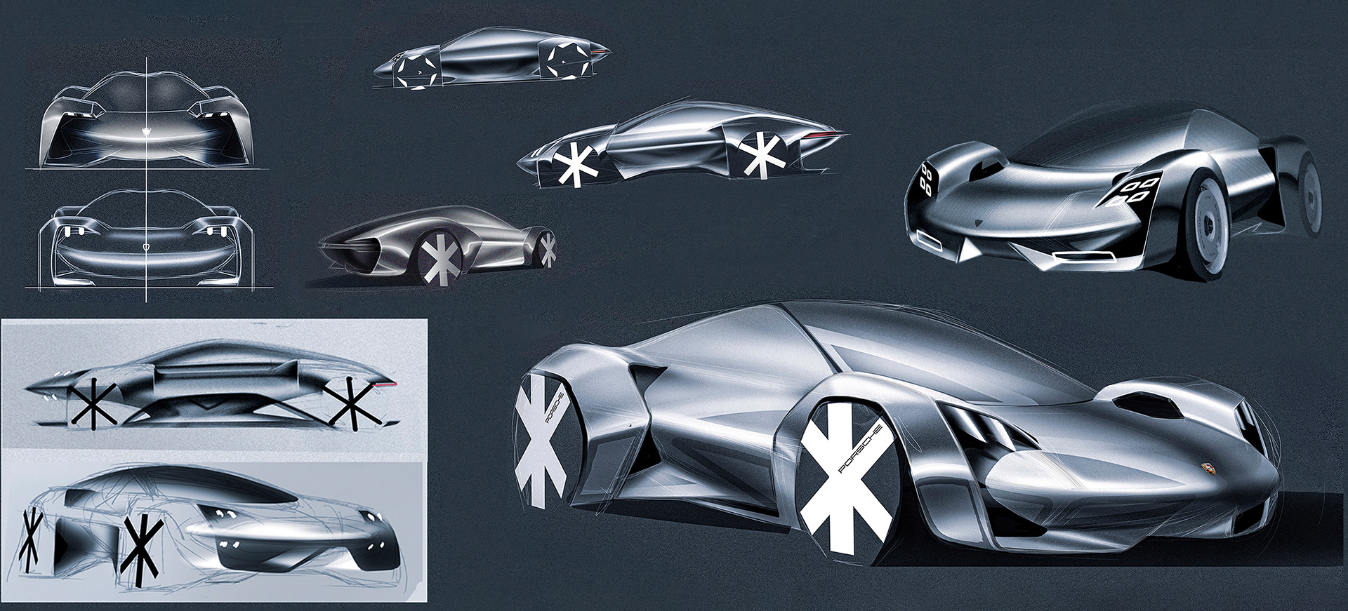 Porsche Exclusive GT Is A Futuristic Design Thesis For A Four Seater Coupe