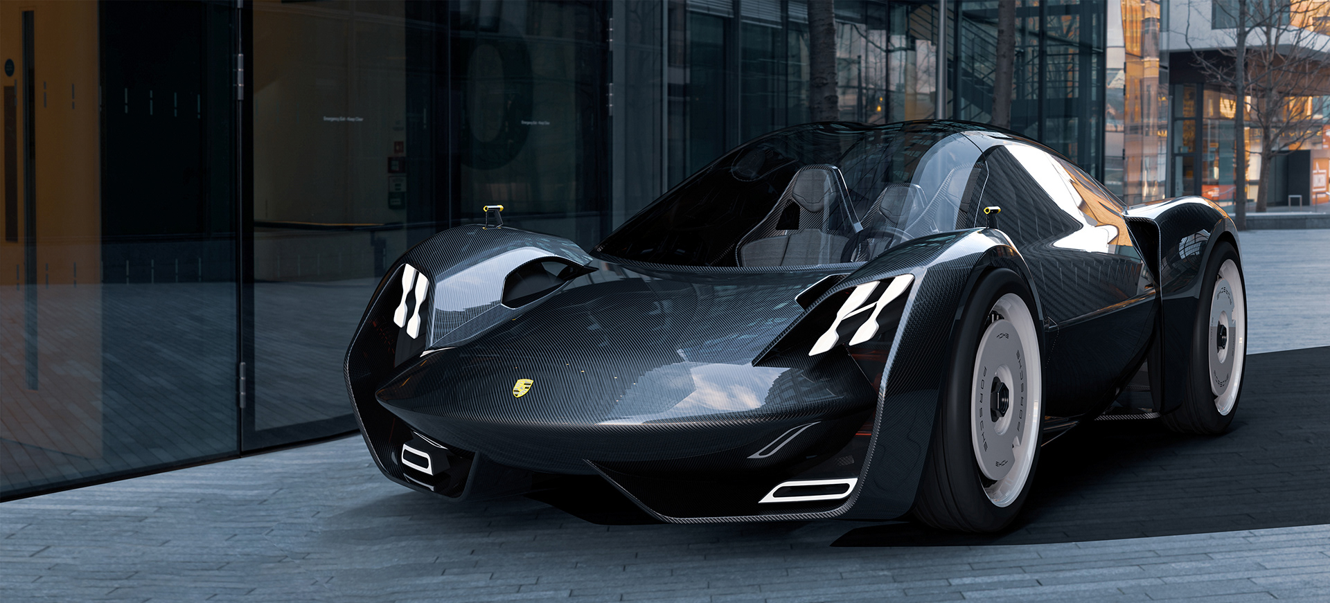 Porsche Exclusive GT Is A Futuristic Design Thesis For A Four Seater Coupe