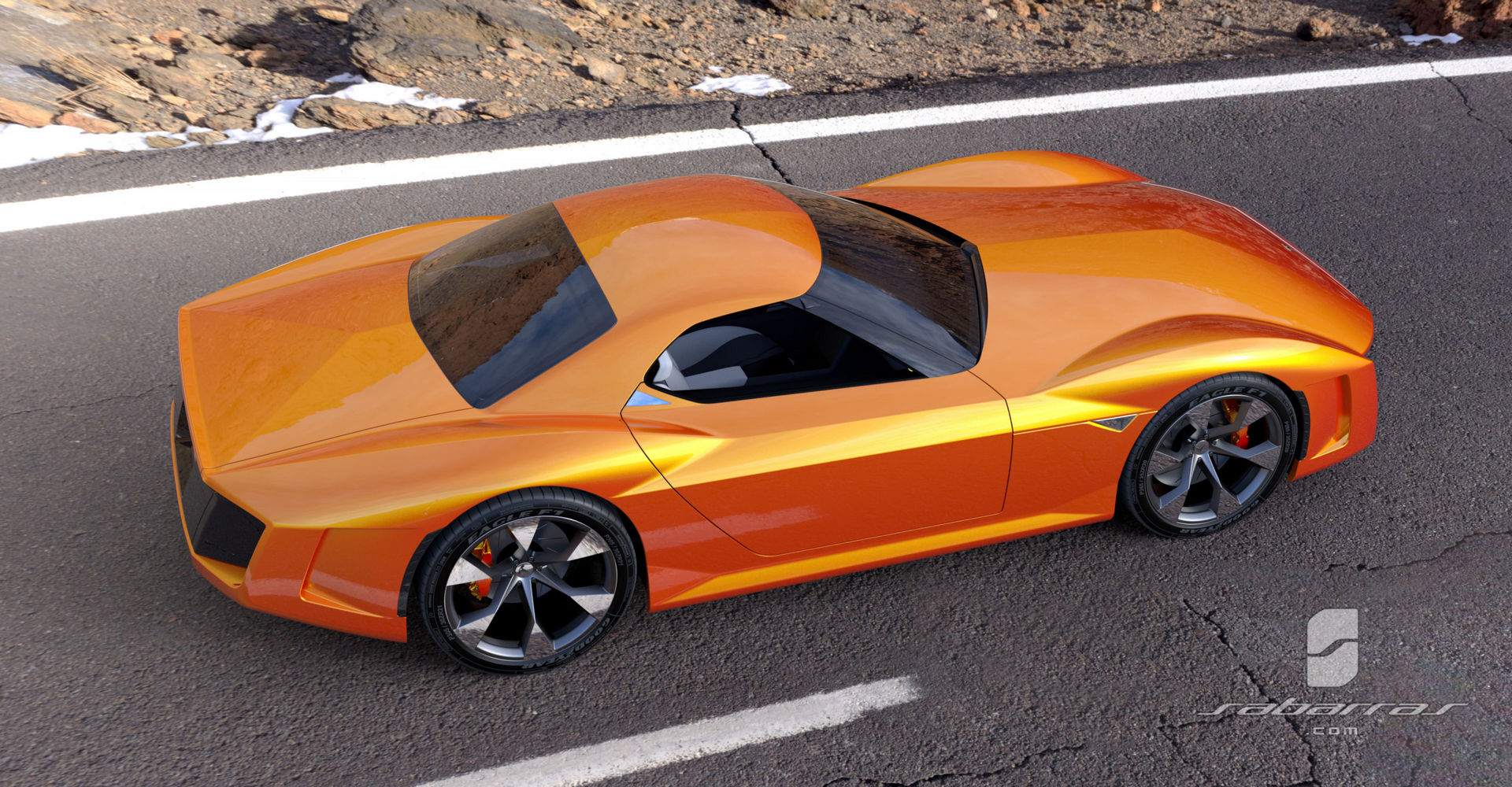 Tesla GT Muscle Car Design Project Looks Like It Came Straight From GTA V