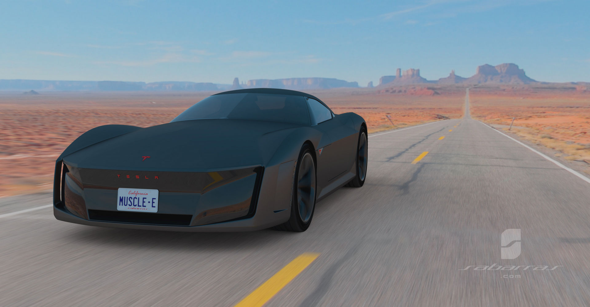 Tesla GT Muscle Car Design Project Looks Like It Came Straight From GTA V