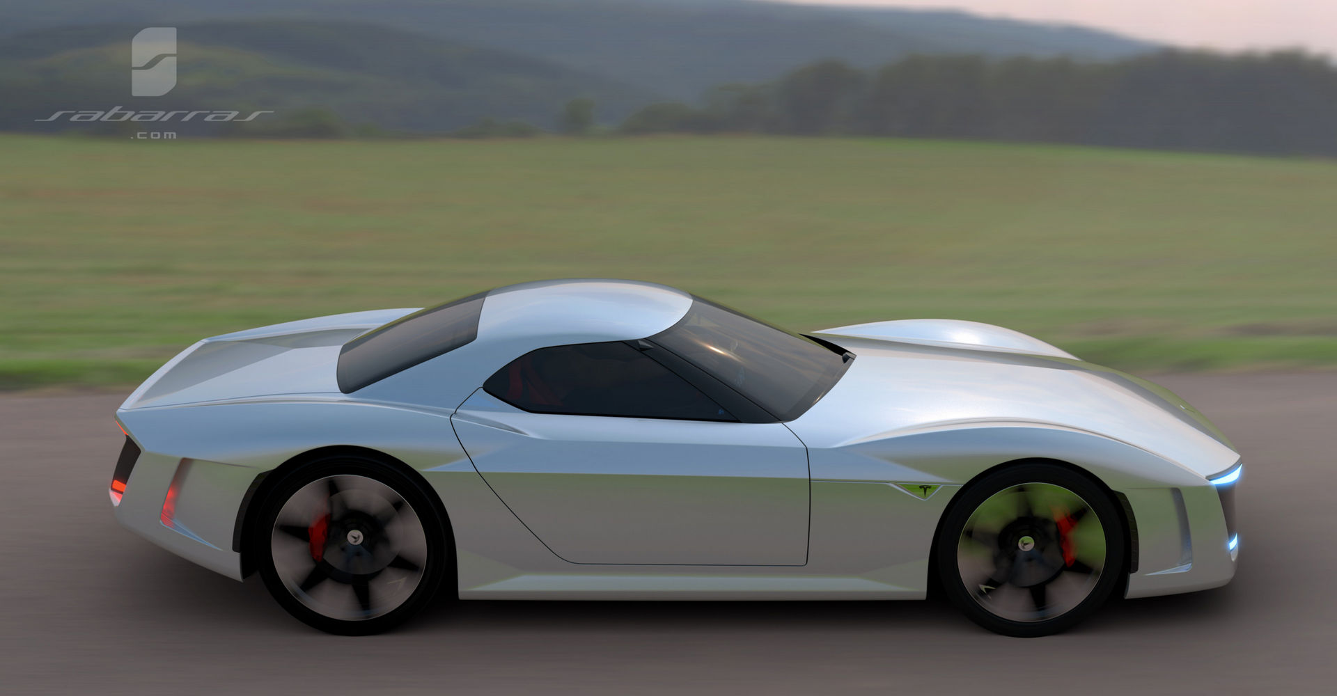 Tesla GT Muscle Car Design Project Looks Like It Came Straight From GTA V