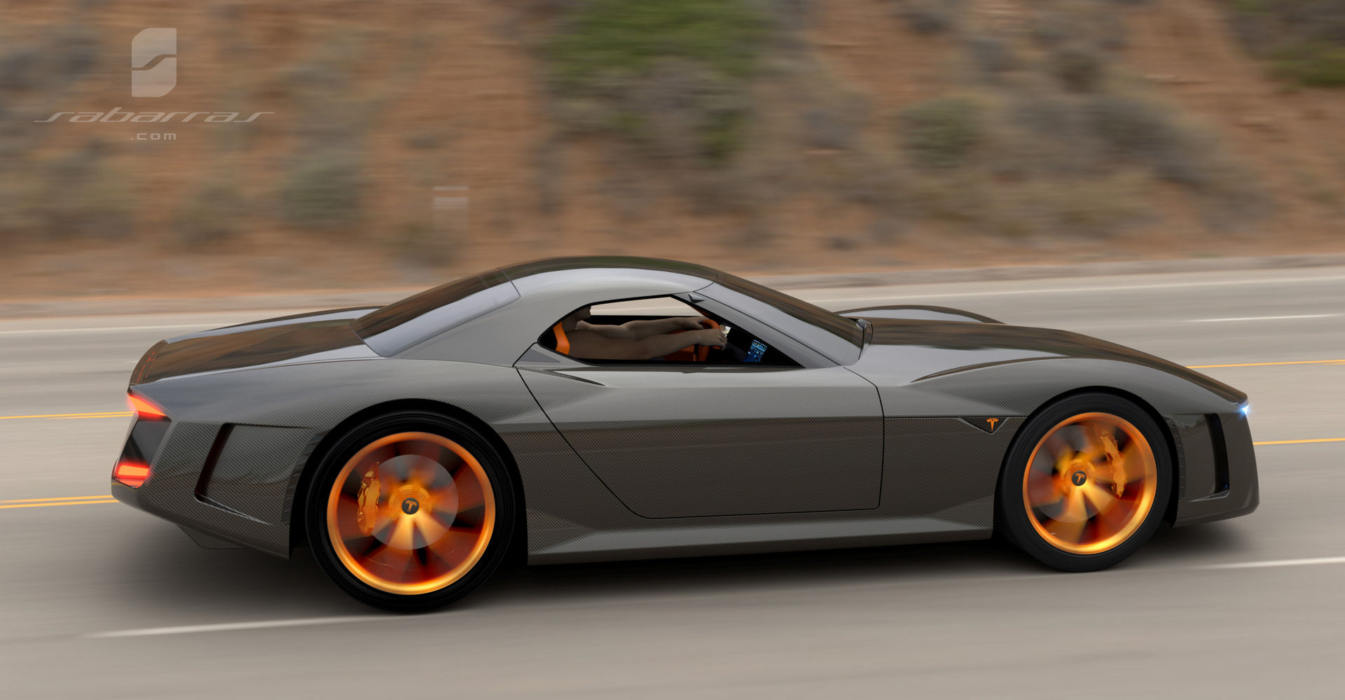 Tesla GT Muscle Car Design Project Looks Like It Came Straight From GTA V