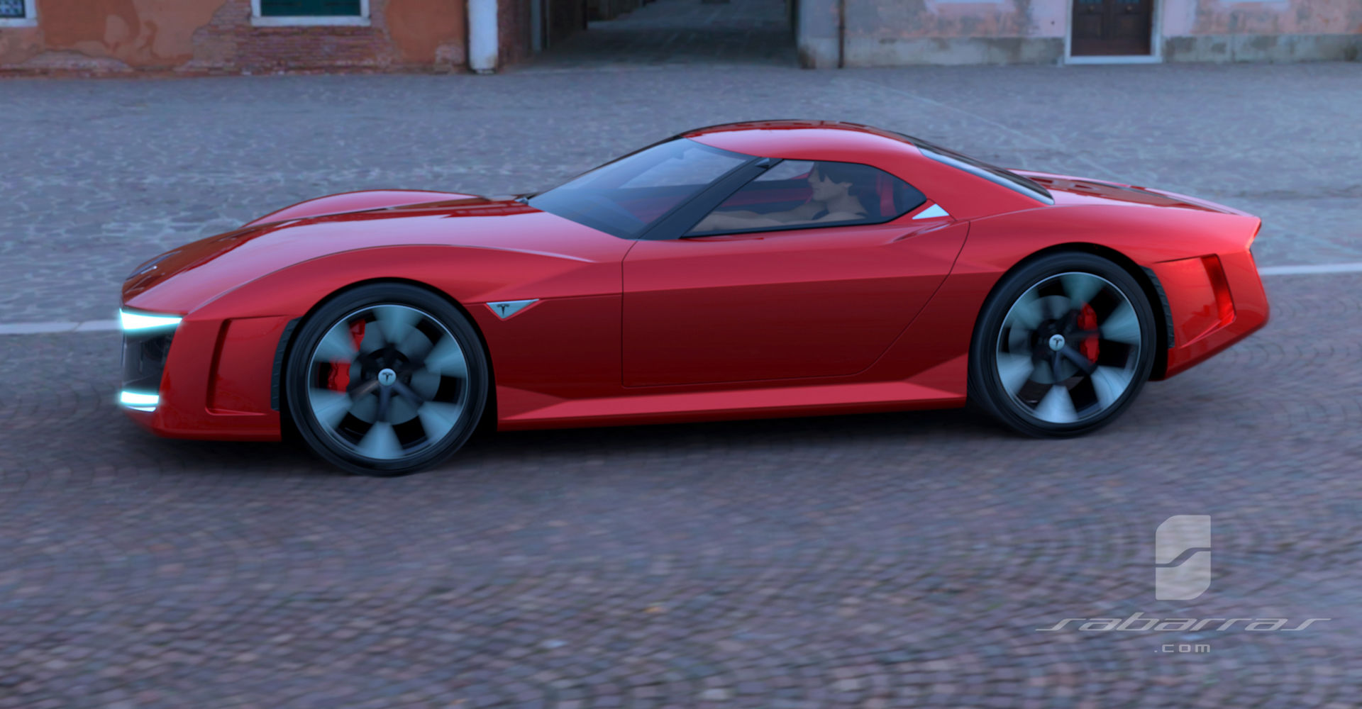 Tesla GT Muscle Car Design Project Looks Like It Came Straight From GTA V