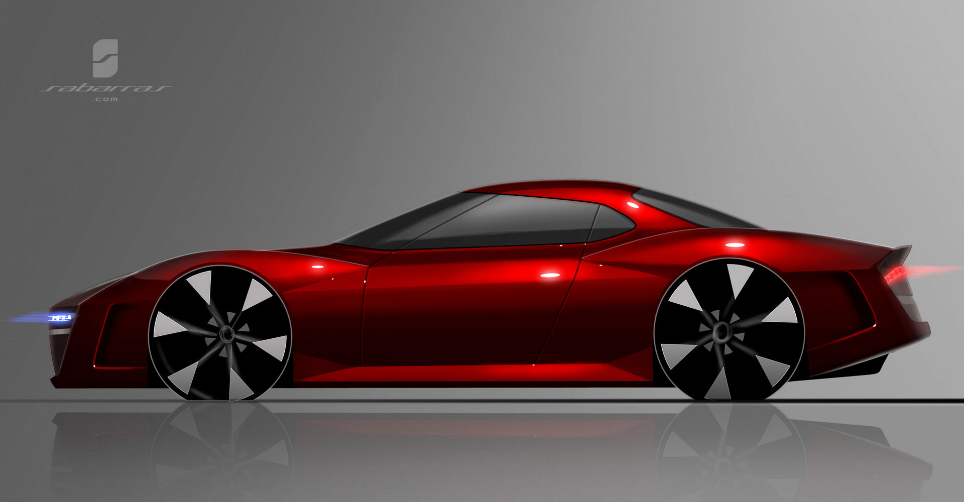 Tesla GT Muscle Car Design Project Looks Like It Came Straight From GTA V
