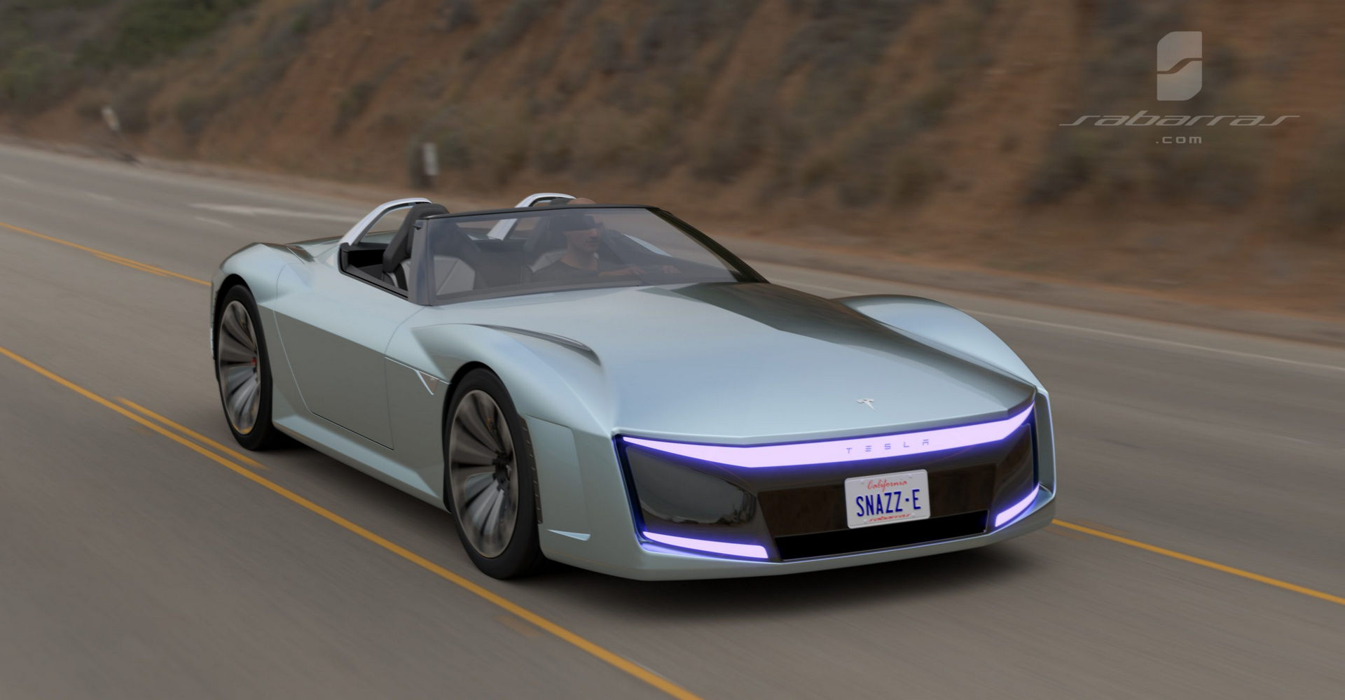 Tesla GT Muscle Car Design Project Looks Like It Came Straight From GTA V