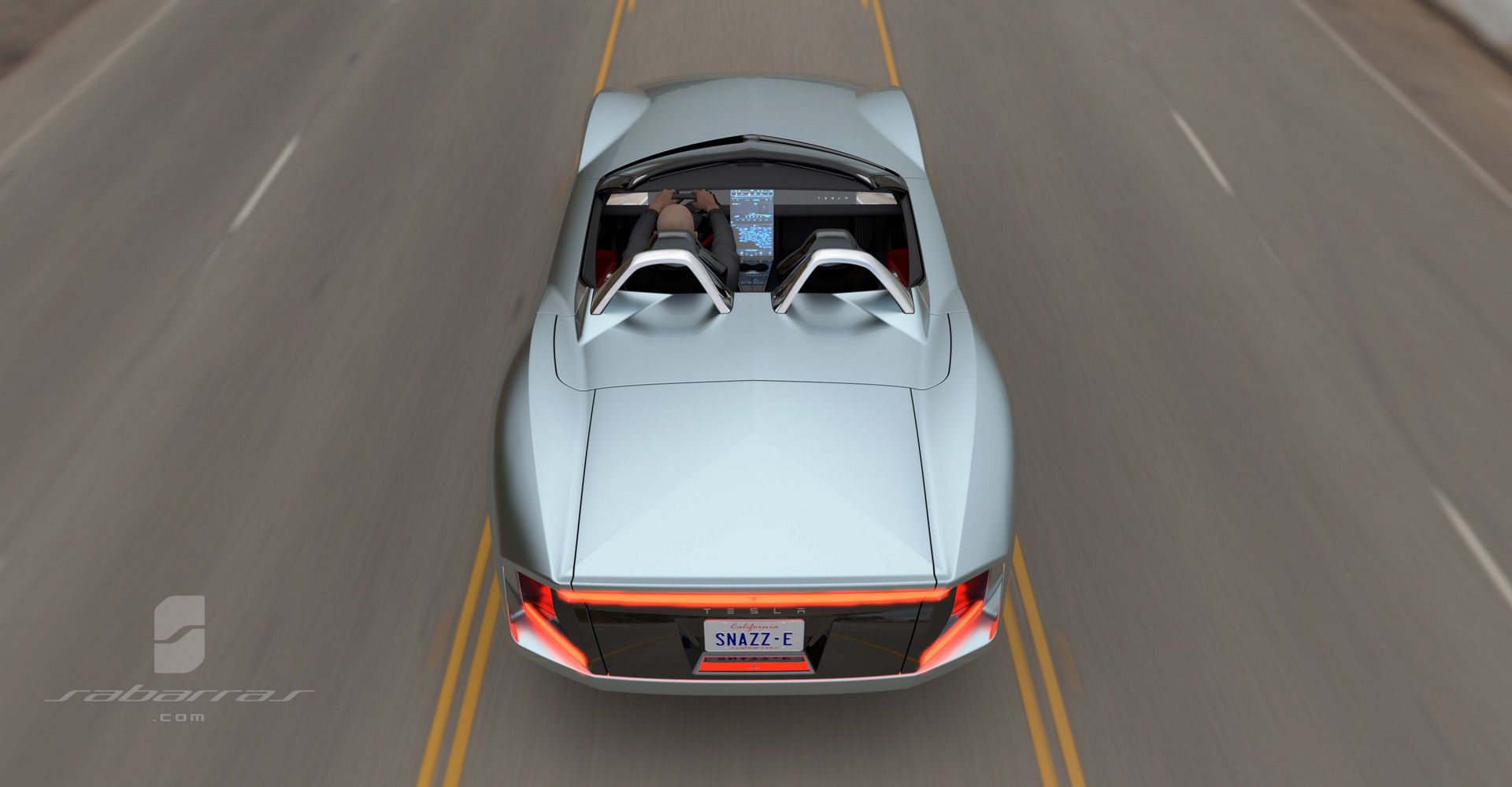 Tesla GT Muscle Car Design Project Looks Like It Came Straight From GTA V