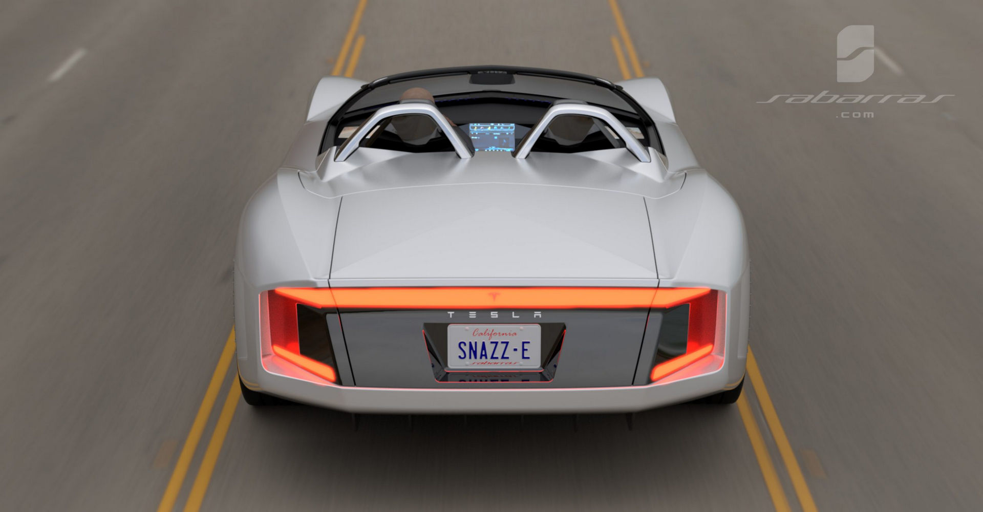 Tesla GT Muscle Car Design Project Looks Like It Came Straight From GTA V