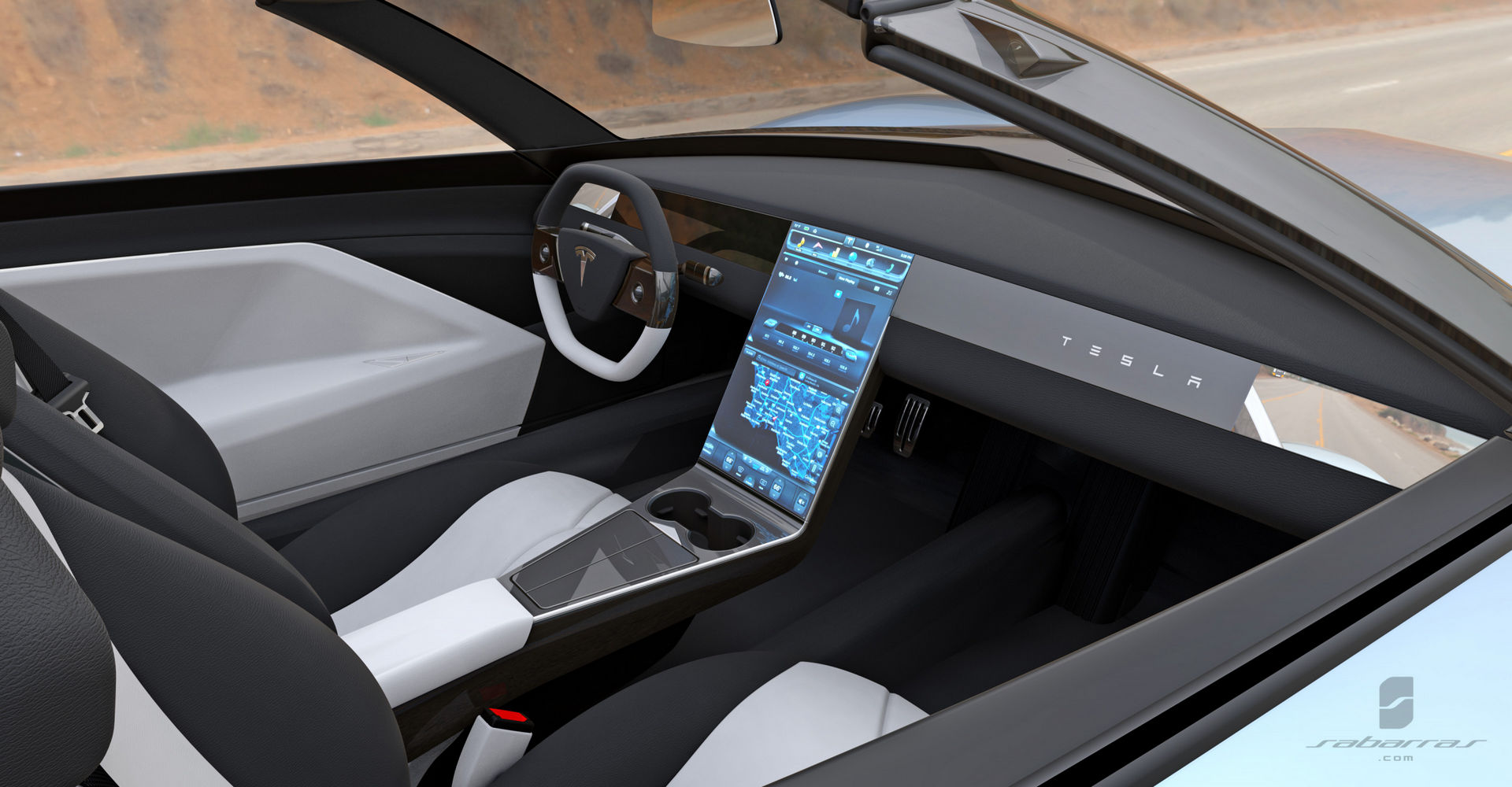 Tesla GT Muscle Car Design Project Looks Like It Came Straight From GTA V