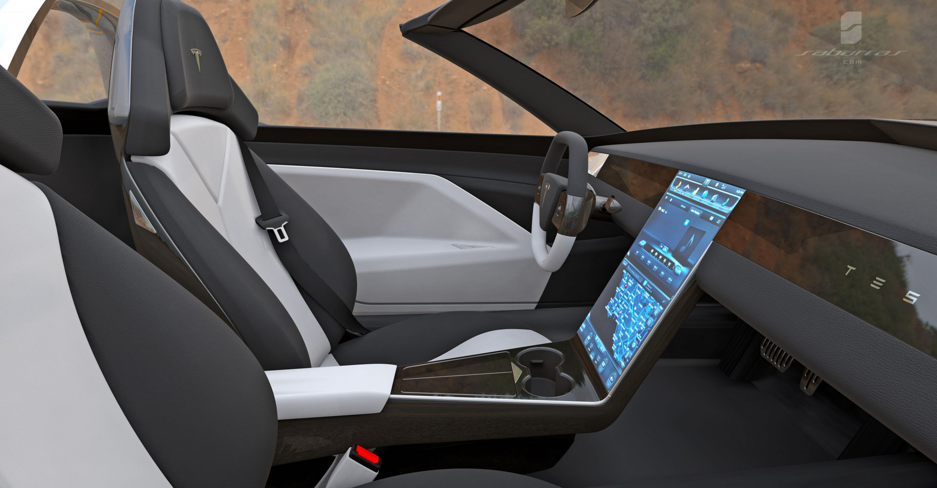 Tesla GT Muscle Car Design Project Looks Like It Came Straight From GTA V