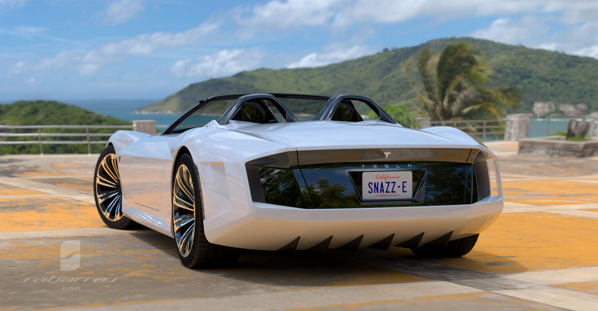 Tesla GT Muscle Car Design Project Looks Like It Came Straight From GTA V