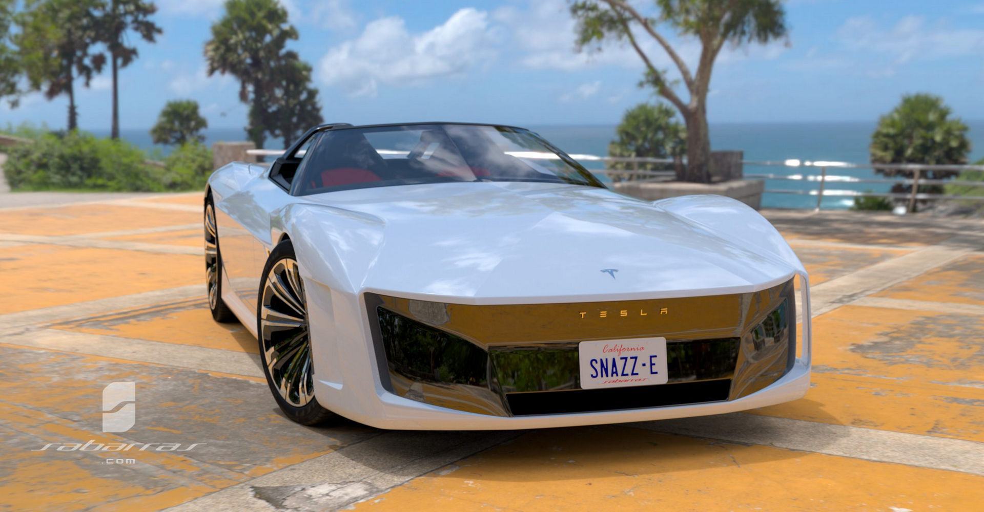 Tesla GT Muscle Car Design Project Looks Like It Came Straight From GTA V