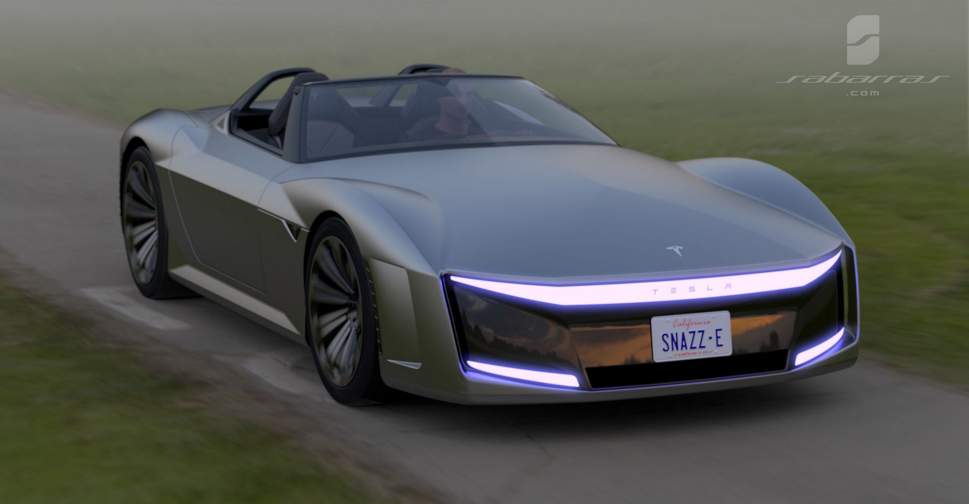 Tesla GT Muscle Car Design Project Looks Like It Came Straight From GTA V