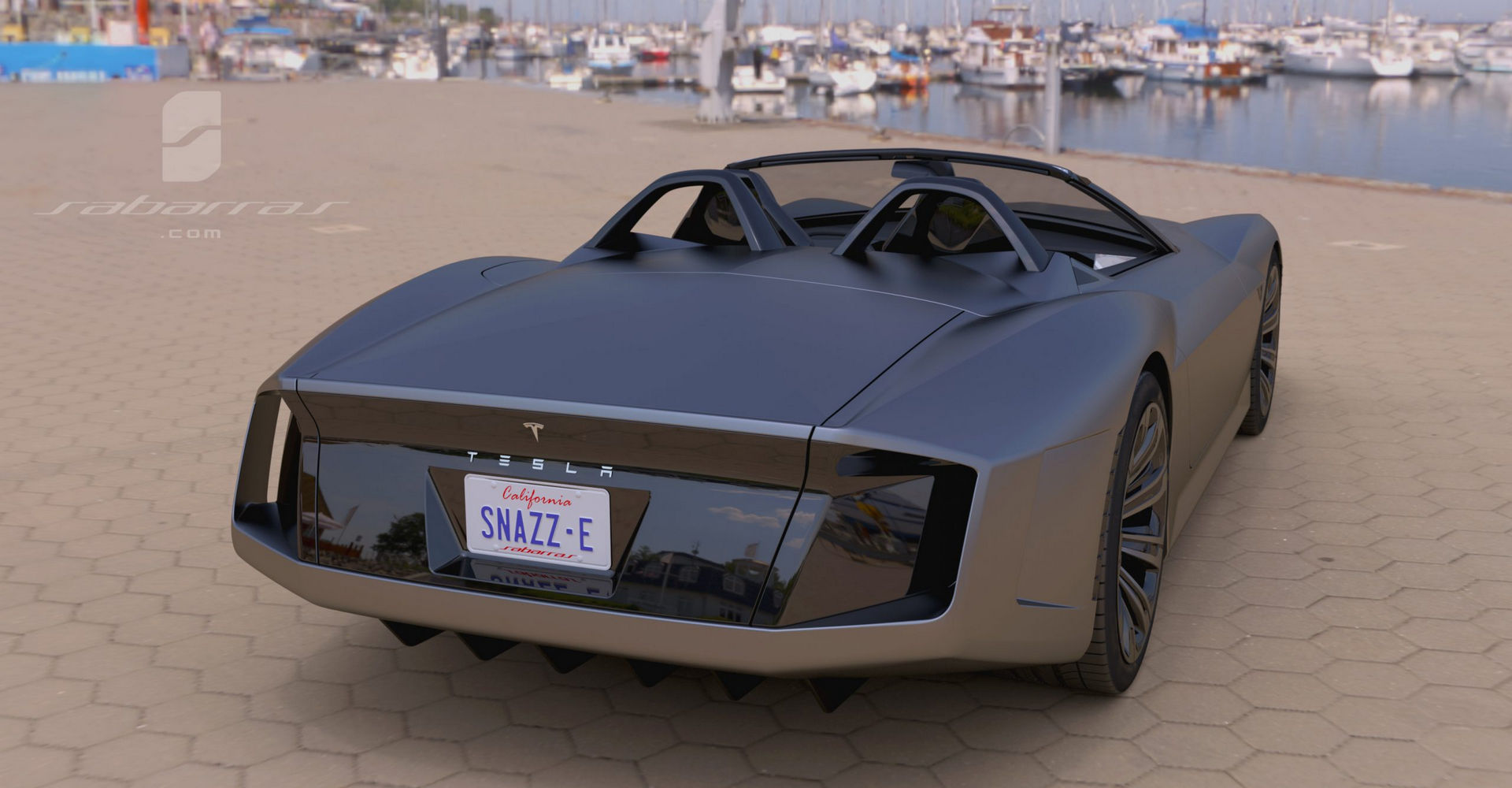 Tesla GT Muscle Car Design Project Looks Like It Came Straight From GTA V