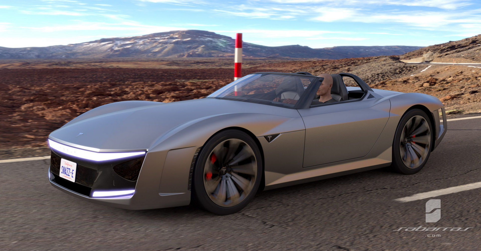 Tesla GT Muscle Car Design Project Looks Like It Came Straight From GTA V