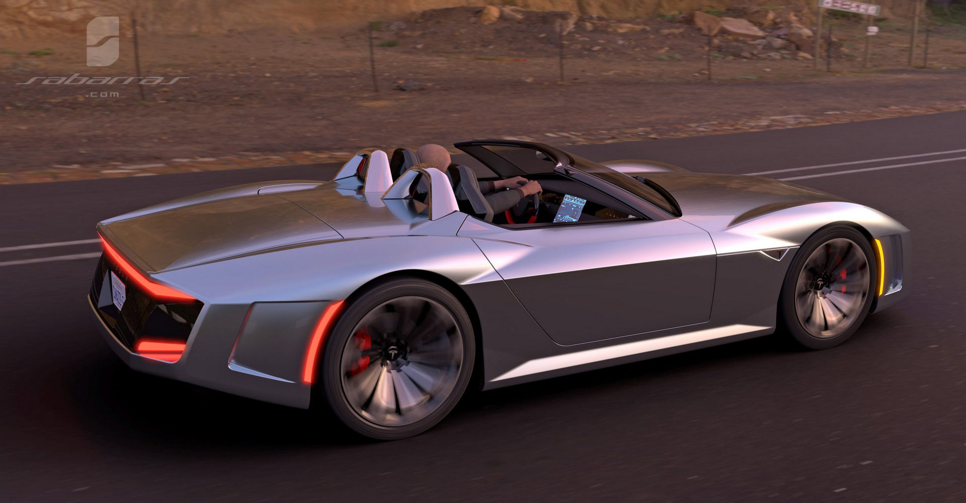 Tesla GT Muscle Car Design Project Looks Like It Came Straight From GTA V