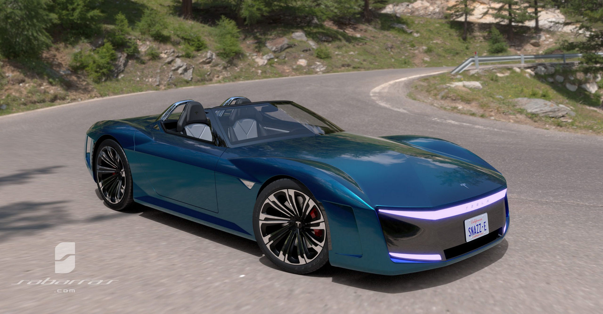 Tesla GT Muscle Car Design Project Looks Like It Came Straight From GTA V