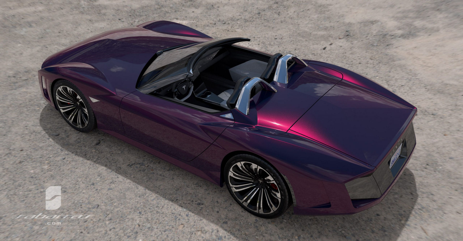 Tesla GT Muscle Car Design Project Looks Like It Came Straight From GTA V