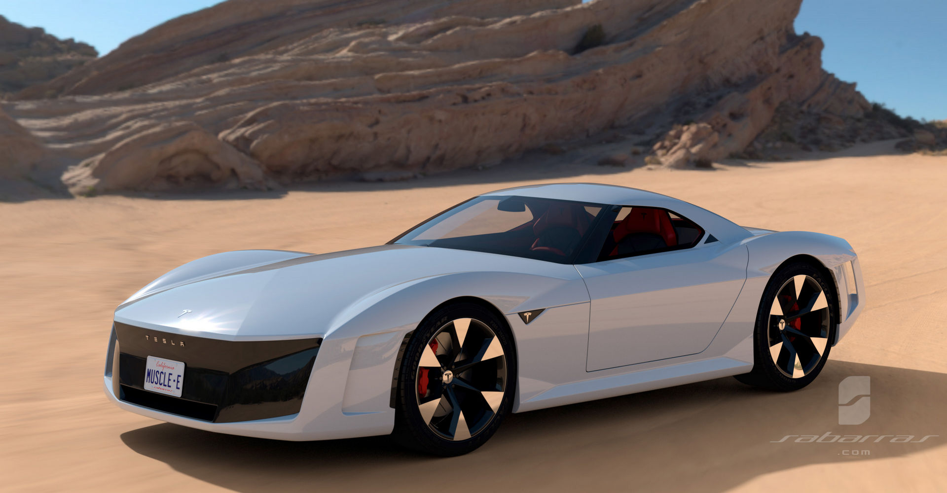 Tesla GT Muscle Car Design Project Looks Like It Came Straight From GTA V