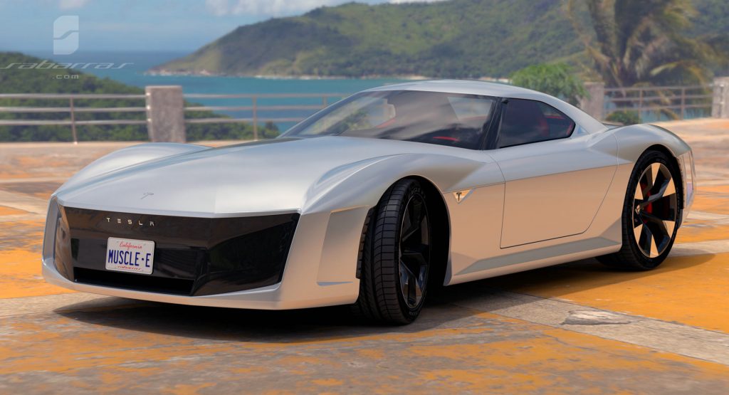 Scheur handelaar Toeval Tesla GT Muscle Car Design Project Looks Like It Came Straight From GTA V |  Carscoops