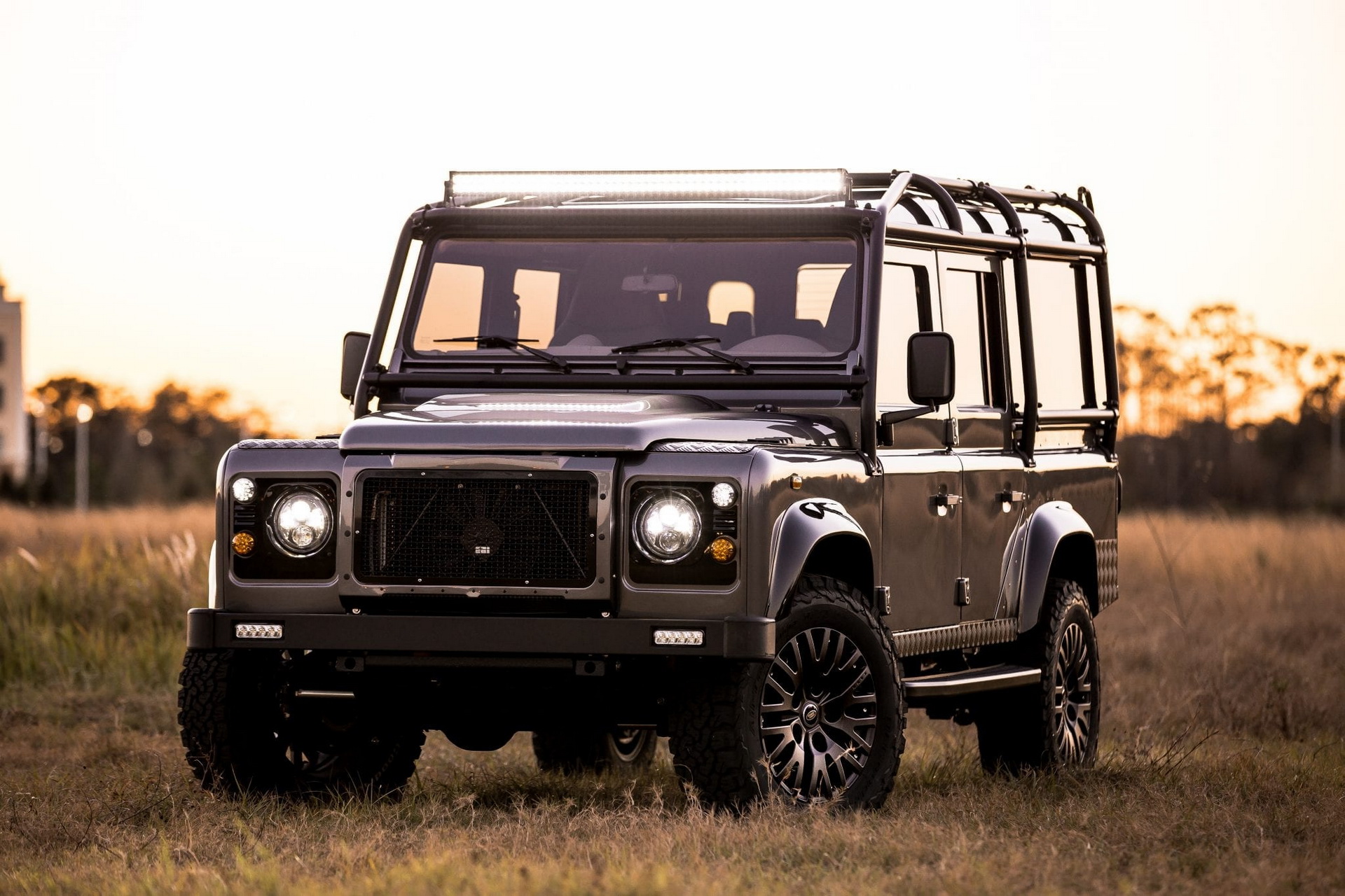 Can You Think Of A Better Way To Do Soccer Rounds Than A 9-Seater Land Rover Defender D110 LS3 V8?